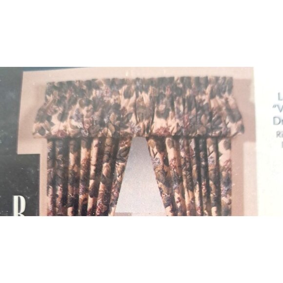 NEW Vintage Tailored Balloon Valance Verona Dan River Pink Floral Rose 84x15 - Picture 4 of 4